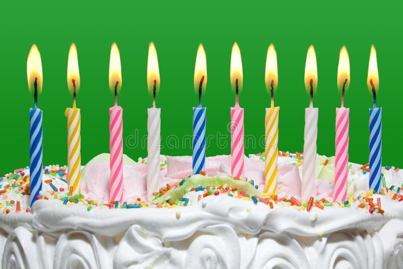 Happy Birthday Candles on a Cake Stock Photo Image of congratulating