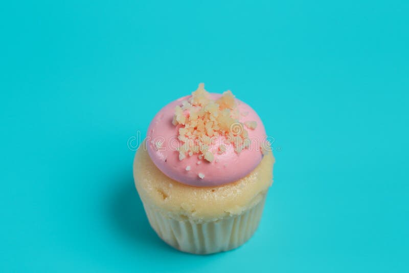 Birthday Cake on Color for the Background Stock Photo Image of