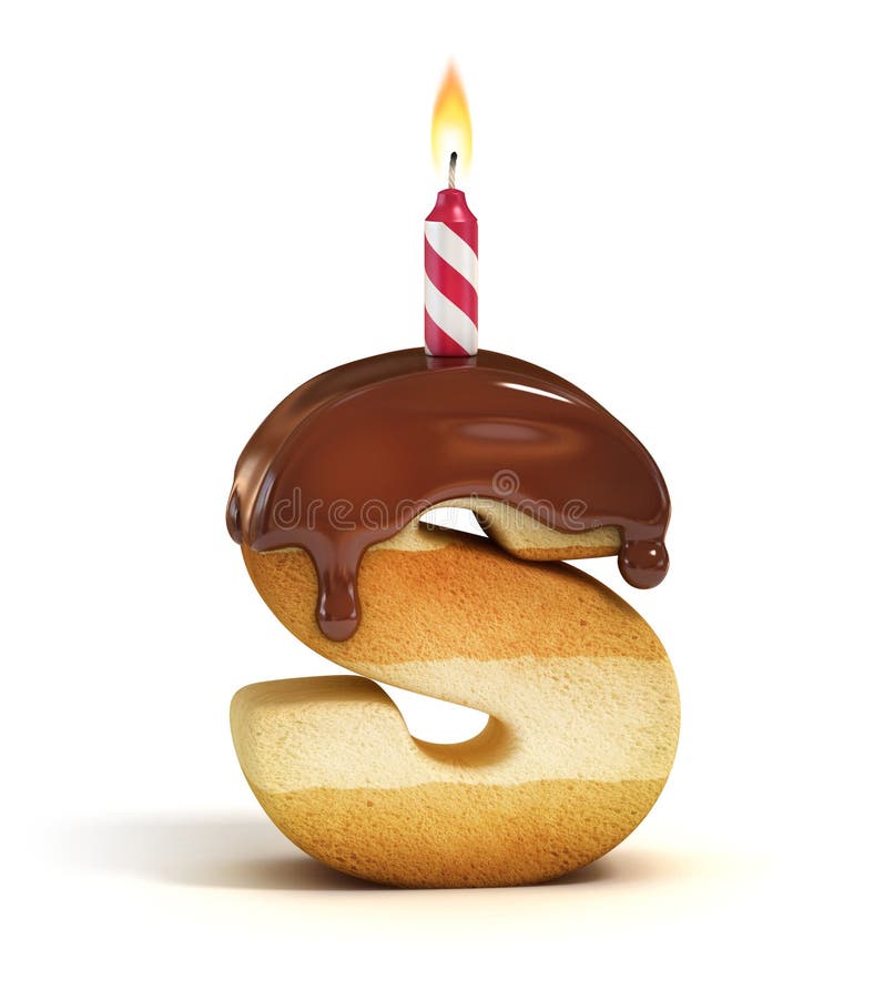 Birthday Cake Font Letter S Stock Illustration - Illustration of  anniversary, cartoon: 204912725