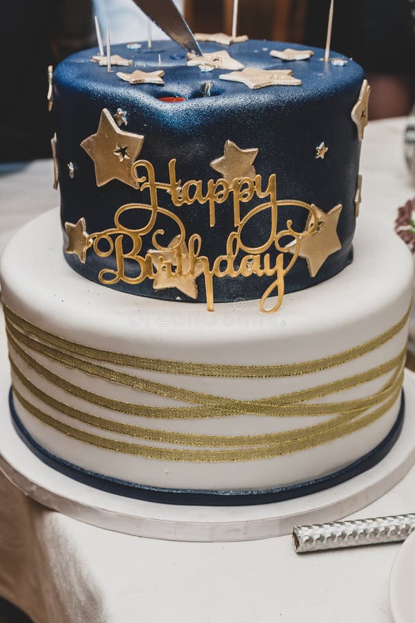 Shades of Blue Birthday Cake - Cake Zone