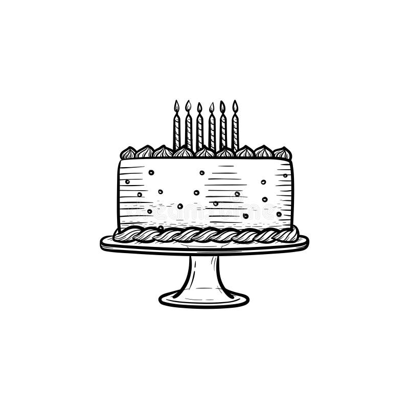 Birthday cake sketch Stock Vector by ©lhfgraphics 13988066