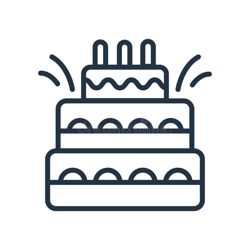 Birthday Cake Icon Vector Isolated On White Background Birthday Cake Sign Stock Vector Illustration Of Pastry Symbol
