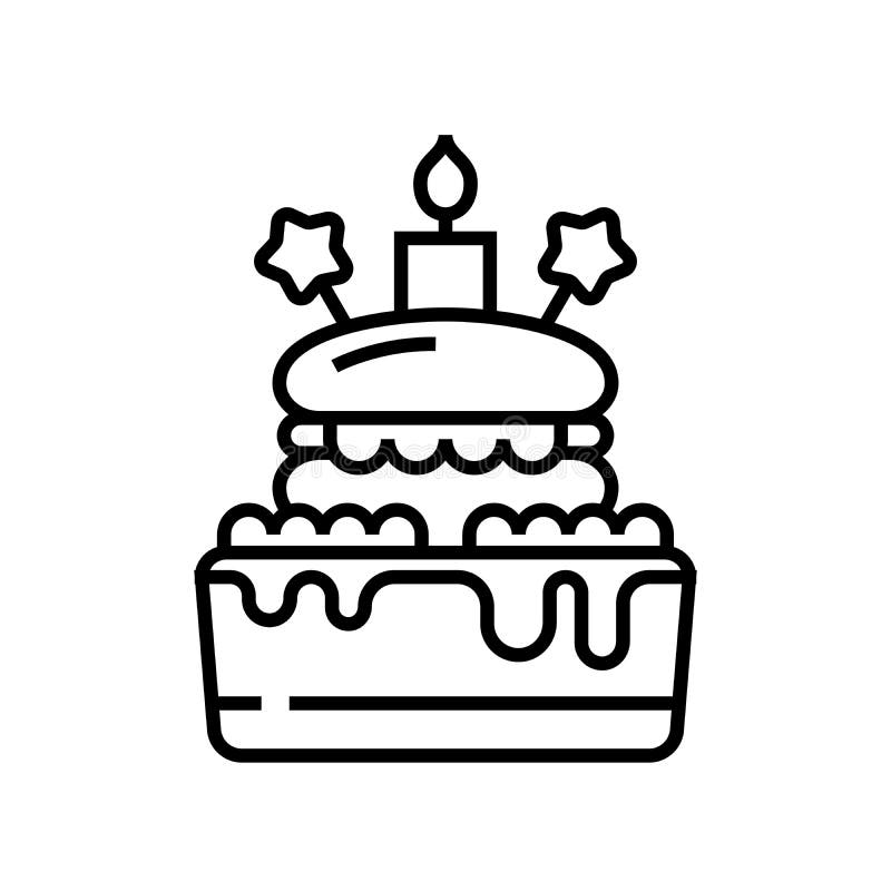 Birthday Cake Sign Icon Cake Burning Stock Vector (Royalty Free) 705760195  | Shutterstock