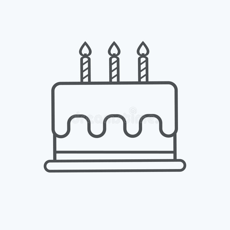 Birthday Cake Logo Icon Design Flat Vector Illustration Stock Vector