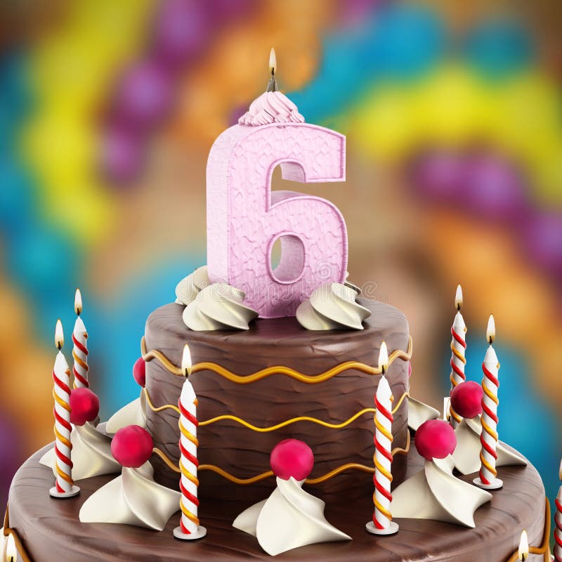 Number six birthday candle stock photo. Image of card 13149138