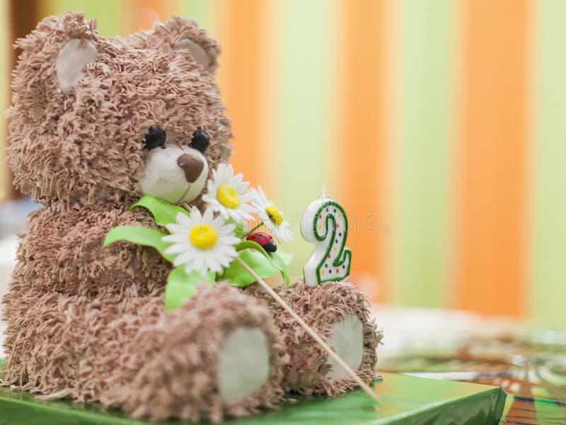 Bear Shape Birthday Cake Stock Image Image Of Breakfast