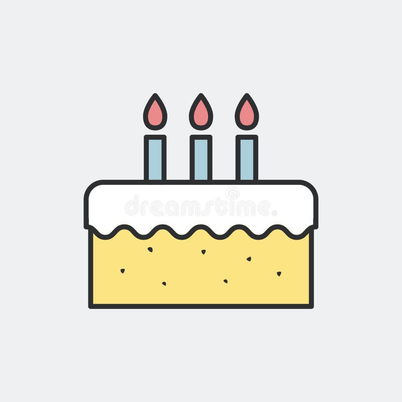 Birthday Cake Minimal Illustration Birthday Cake Minimal Illustration