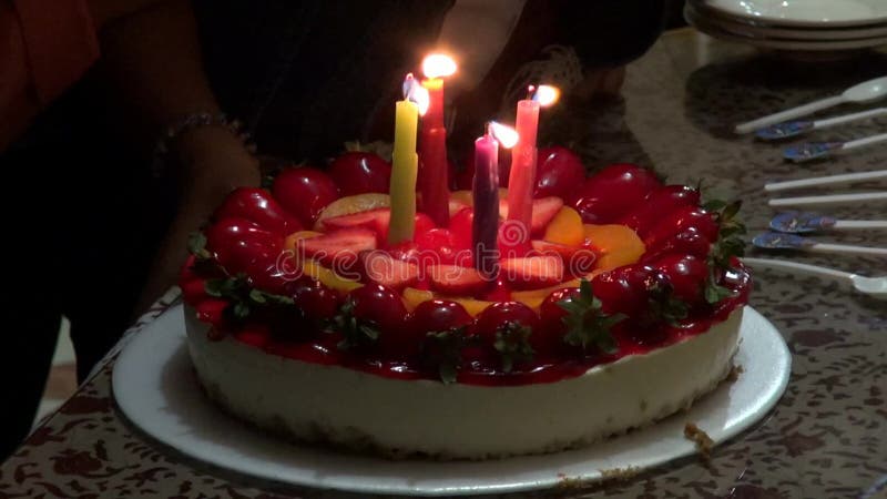 Birthday Cakes Candles Celebrations Stock Video Video Of Burning
