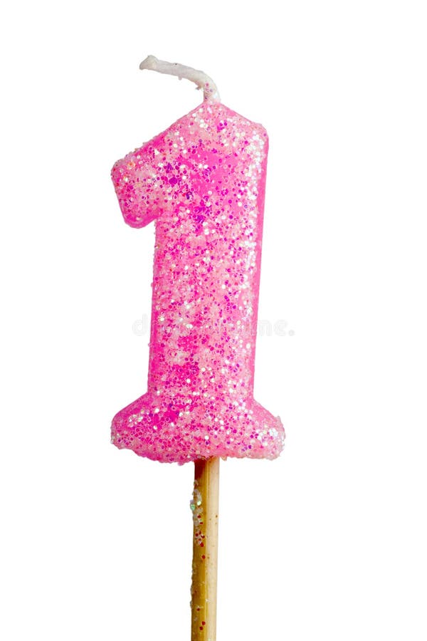 Birthday candle number 1 stock image. Image of integer 16552985
