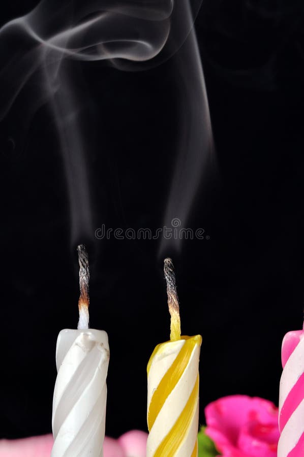 Birthday Candles. On black background royalty free stock images Birthday Candles. On black background royalty free stock images