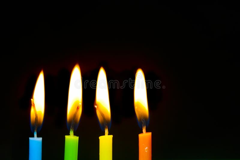 Birthday candles. On black background royalty free stock images Birthday candles. On black background royalty free stock images