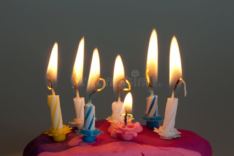Birthday Candles Burning Stock Photography Image 14133712