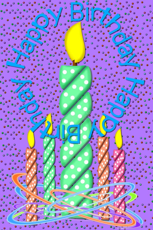 Birthday Candles Confetti Purple Stock Illustrations 565 Birthday