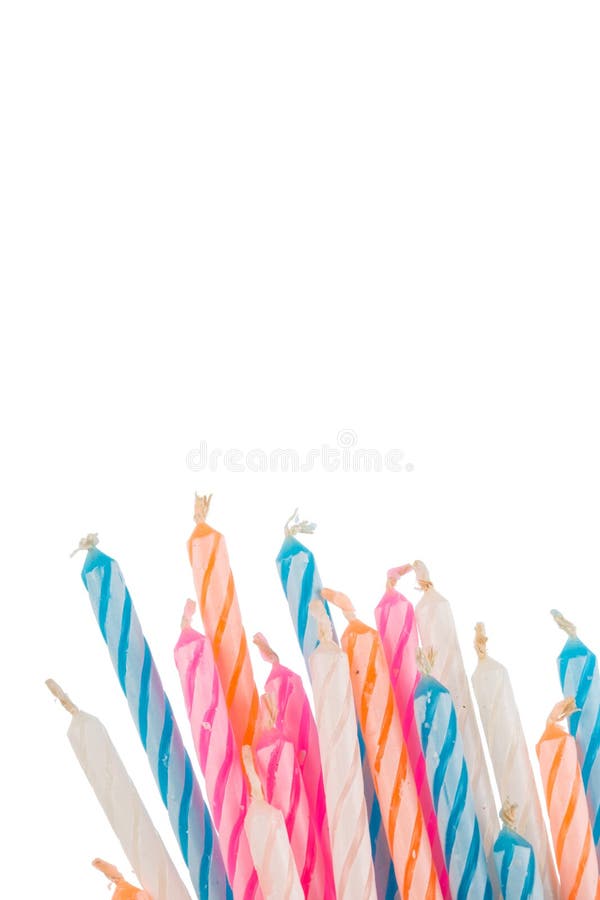 Birthday candles. Isolated on white bg royalty free stock photography Birthday candles. Isolated on white bg royalty free stock photography