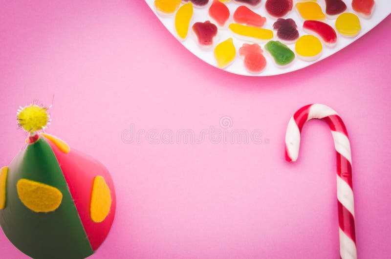 Birthday cap and candy stock image. Image of birthday 82794149