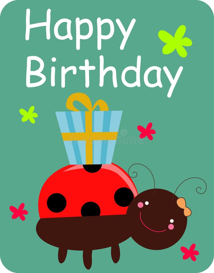 Birthday Bug stock vector. Illustration of special, animal - 89182