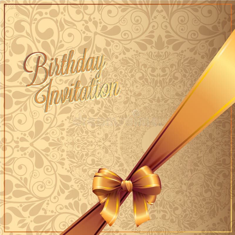 Birthday Card with Background Vector Design Stock Vector Illustration