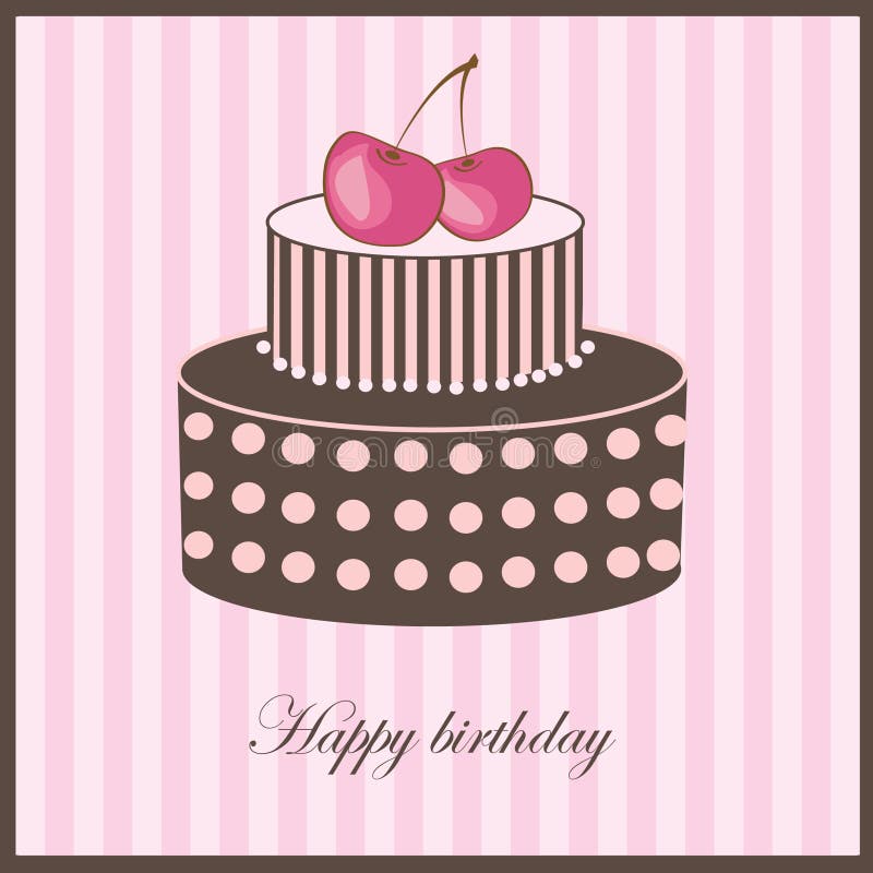 Cute retro cupcake card stock vector. Illustration of decorative - 19611901