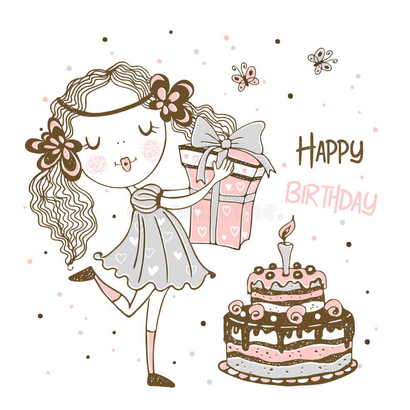 Birthday Girl Teenage Stock Illustrations – 534 Birthday Girl Teenage ...