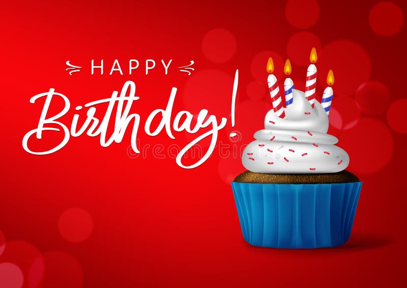 Red party background happy birthday celebration Vector Image