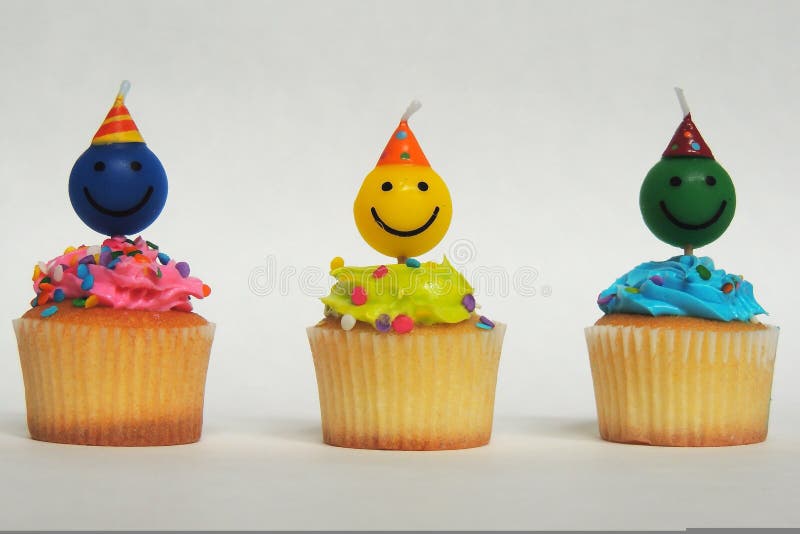Birthday cupcakes stock photos Birthday cupcakes stock photos