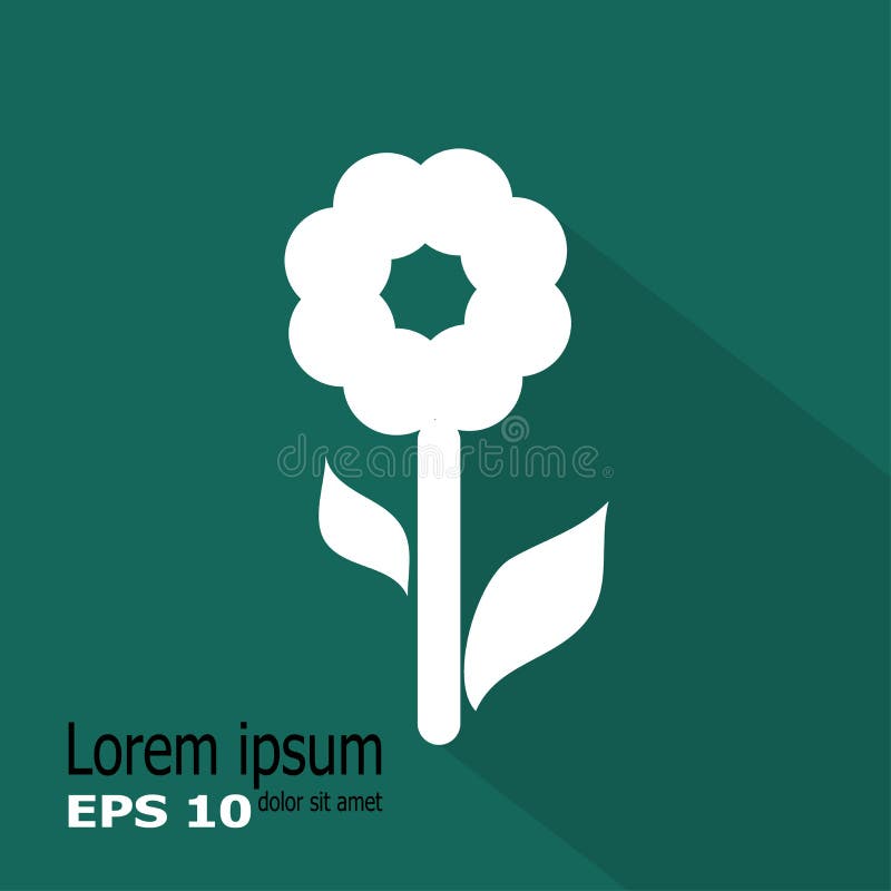 Birthday Flower Icon, Vector Stock Vector Illustration of holiday