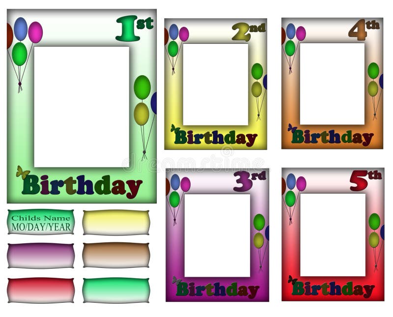 Birthday Frame Border Set 1-5