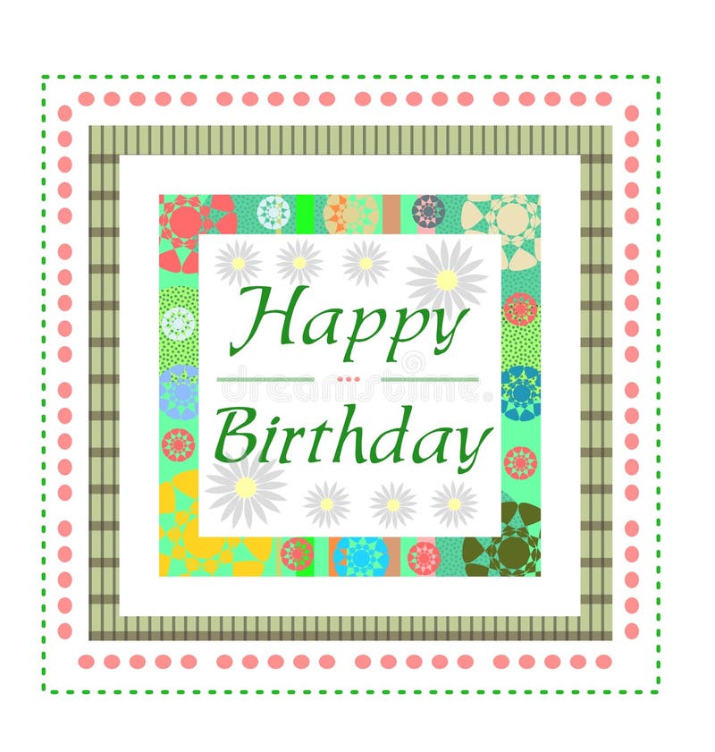 Birthday greeting card stock image. Illustration of cartoon - 20046009