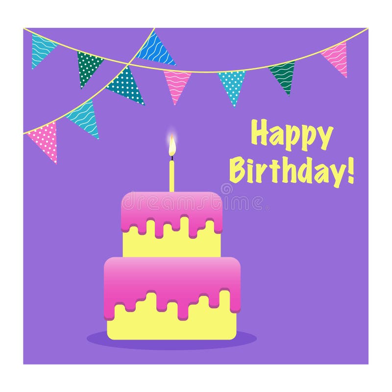 Birthday Greeting Card Design. Vector Illustration Stock Illustration