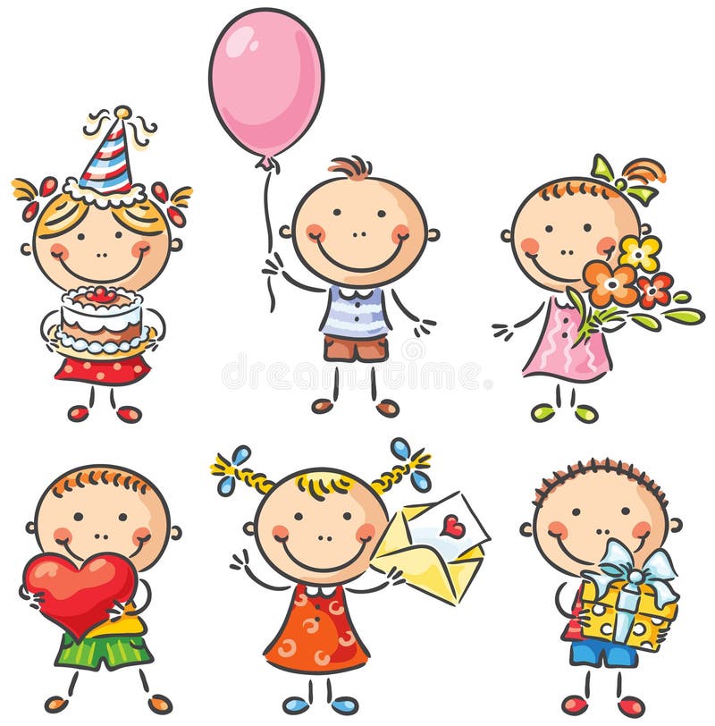 Birthday kids royalty free illustration