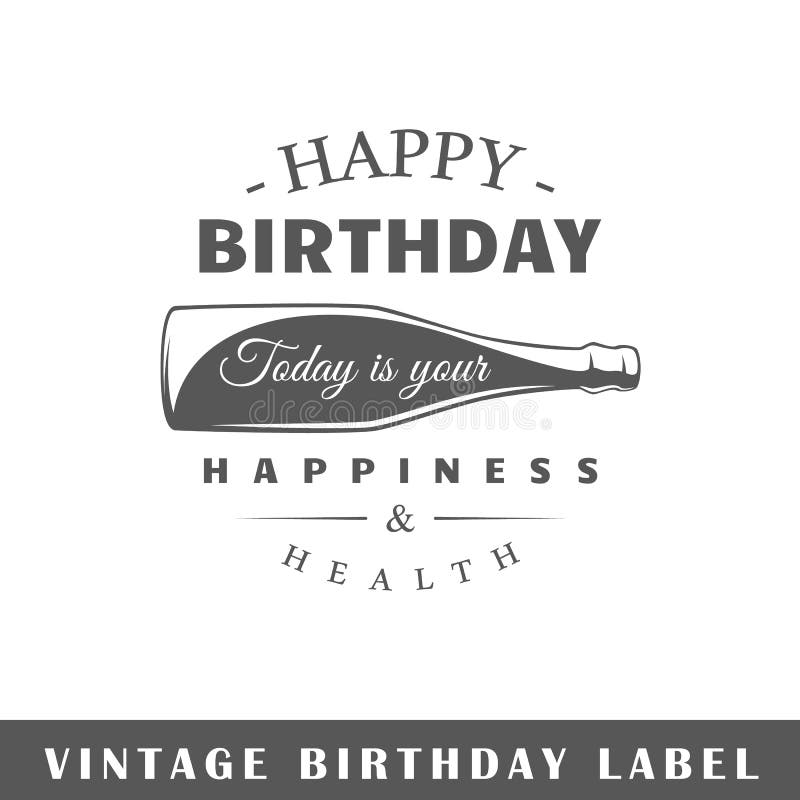 Birthday label template stock vector. Illustration of cartoon - 104269505