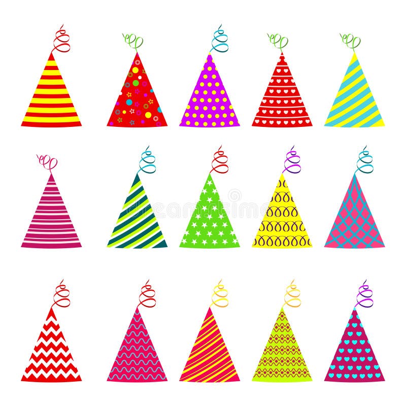 Party Decorations Color Streamers Stock Vector - Illustration of