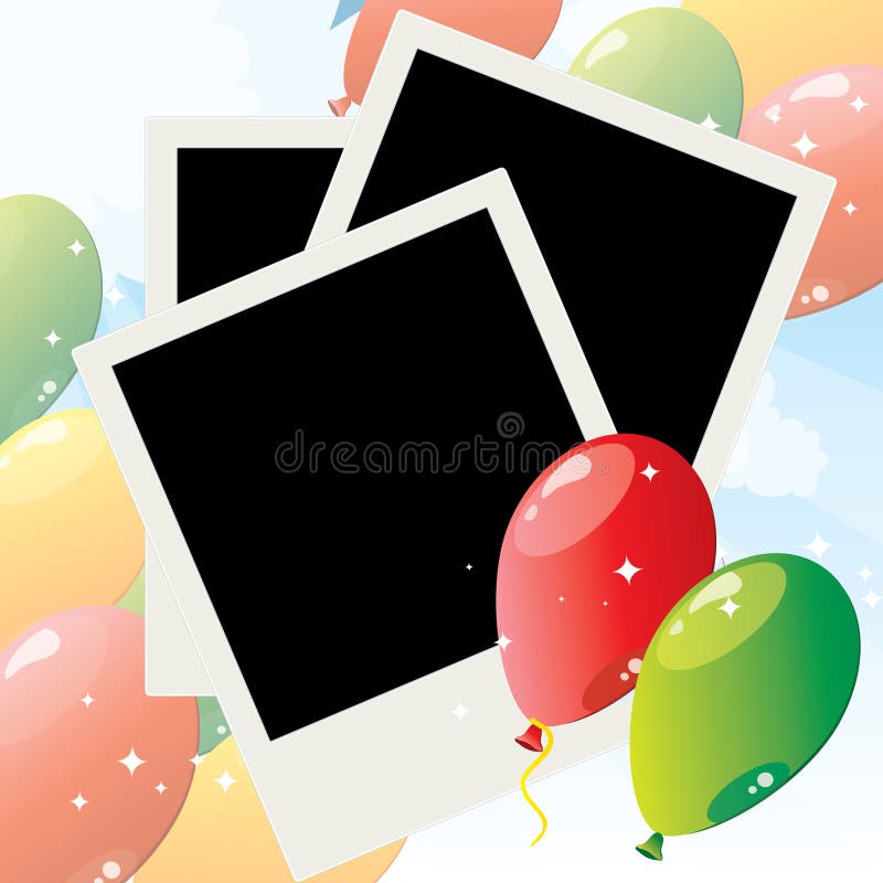 Birthday Polaroid Frames Stock Photography Image 14433642