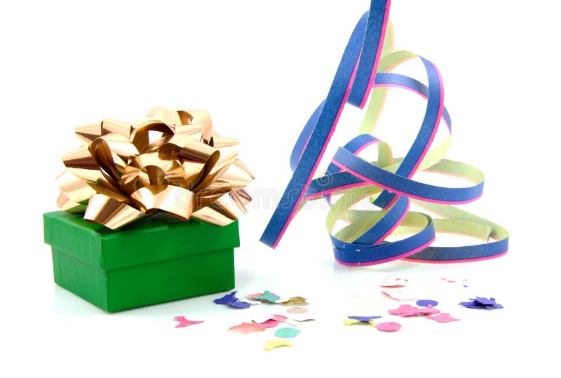 Birthday Present with Streamer Stock Image Image of anniversary