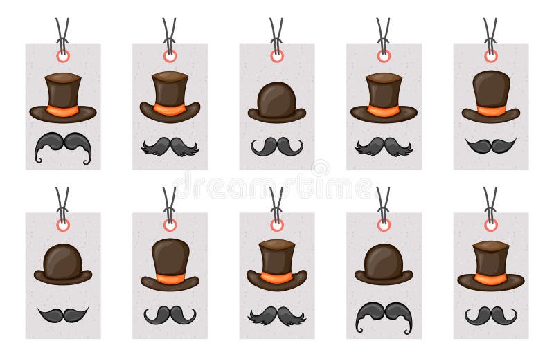 Download Birthday Tags For Carnival Items. Cartoon Style. Vector Stock Illustration - Illustration of ...