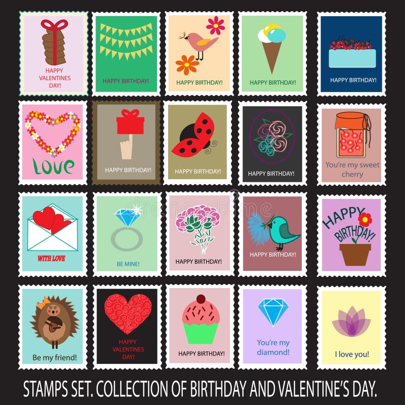 collecting stamps clipart