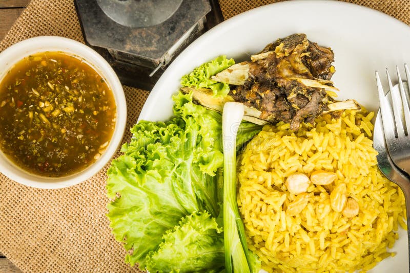 Biryani goat meat stock photo. Image of asian, plate 69089338