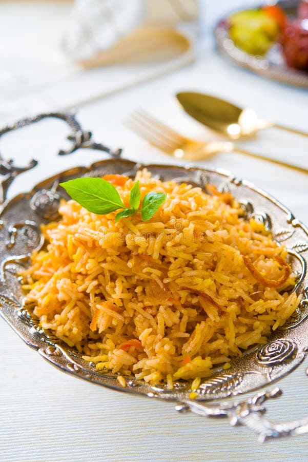 Biryani ryż, briyani ryż, curry'ego kurczak lub sałatka, tradycja obrazy stock Biryani ryż, briyani ryż, curry'ego kurczak lub sałatka, tradycja obrazy stock