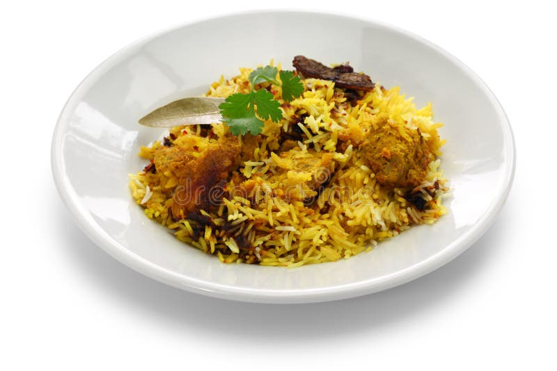 Biryani κοτόπουλου Hyderabadi, ινδική κουζίνα στοκ εικόνες