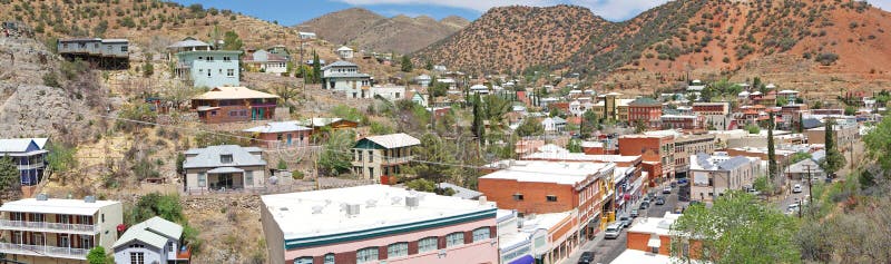 Bisbee, Arizona-Landschaftspanorama lizenzfreie stockfotos Bisbee, Arizona-Landschaftspanorama lizenzfreie stockfotos