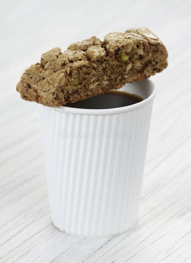 Biscotti with Coffee stock photo. Image of biscottis 18877242