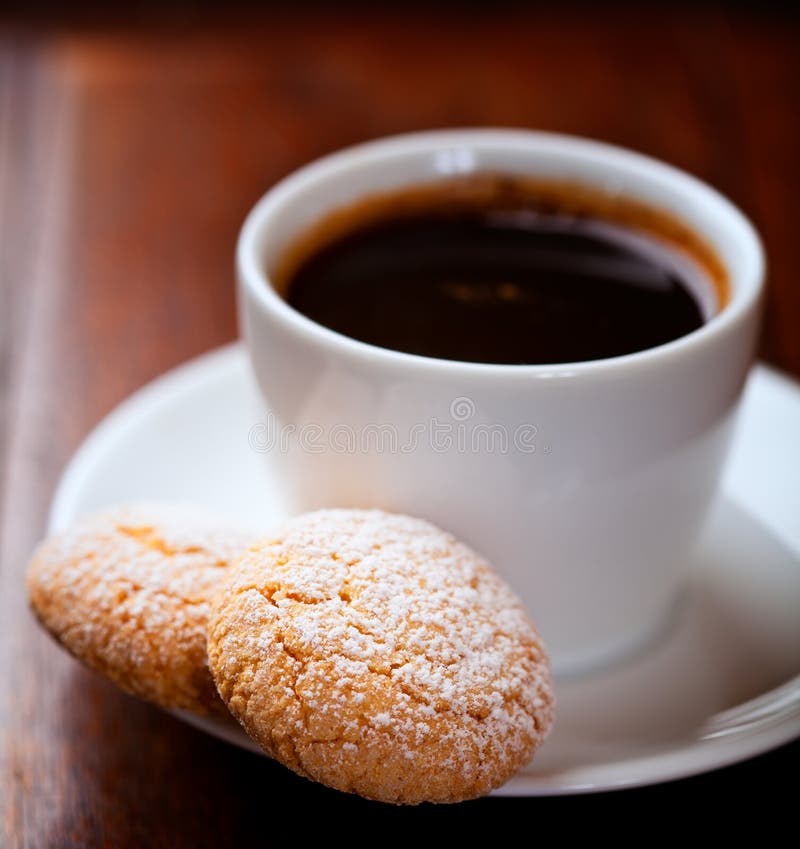 Biscotti and a Cup of Coffee Stock Image Image of closeup, sweet