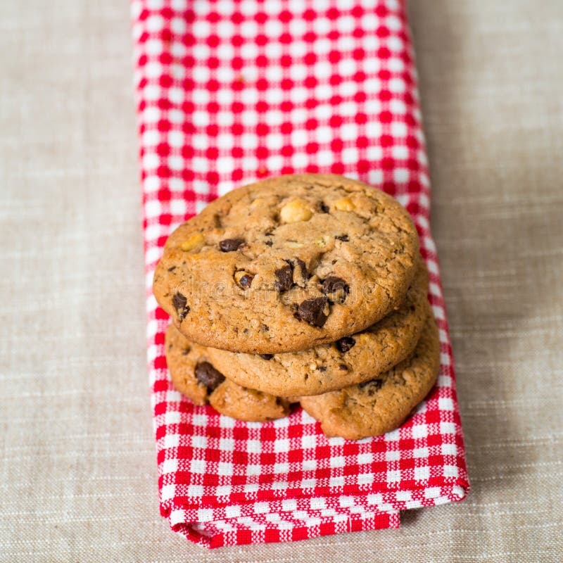 Biscotti di pepita di cioccolato immagine stock Biscotti di pepita di cioccolato immagine stock