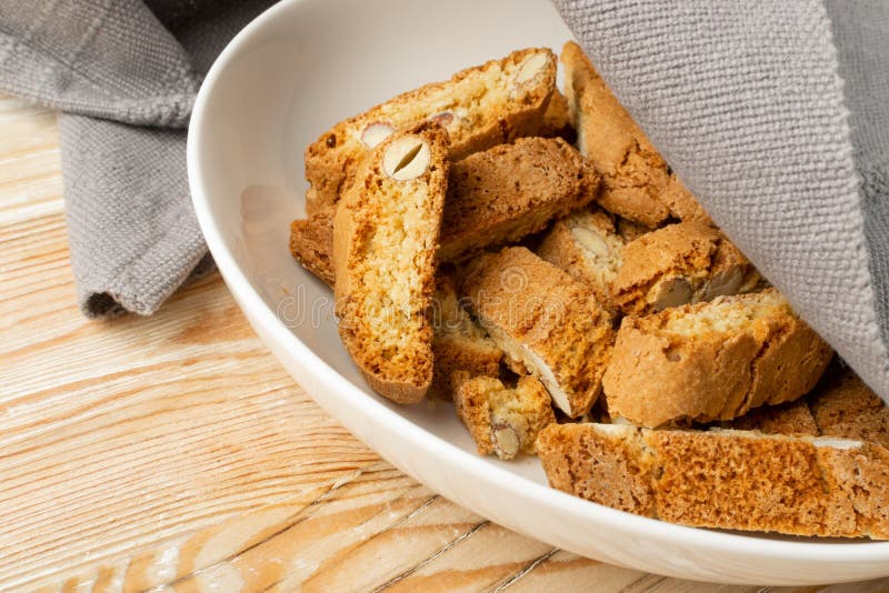 Biscotti Di Prato, Cantuccini or Cantucci Shortbread with Almond Stock ...