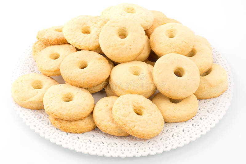 Biscuits with cream milk stock photo. Image of dessert 28545150