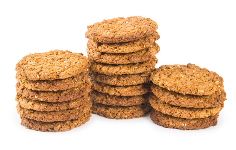 Biscuits d'isolement sur le fond blanc images libres de droits Biscuits d'isolement sur le fond blanc images libres de droits