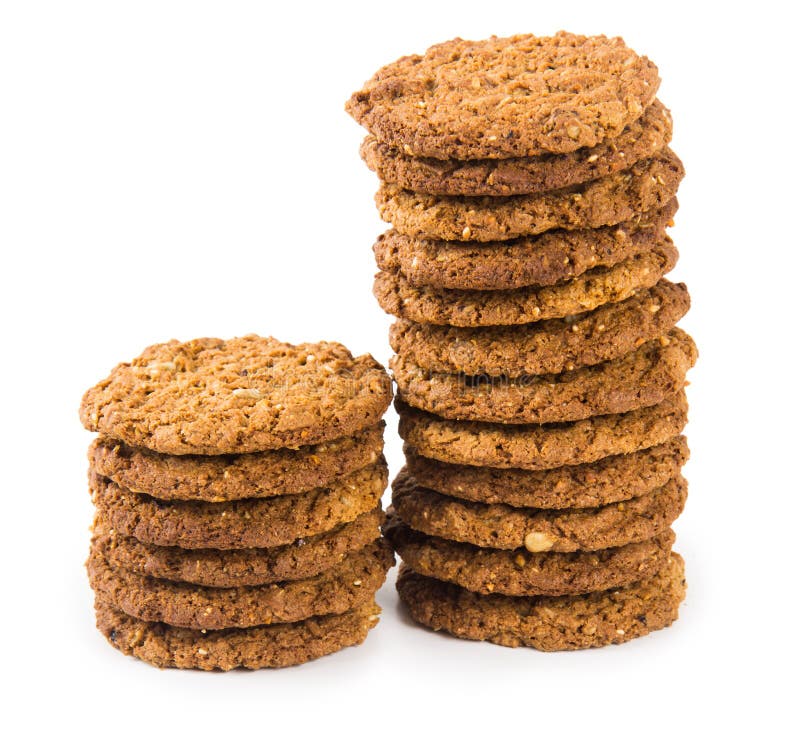 Biscuits d'isolement sur le fond blanc image libre de droits Biscuits d'isolement sur le fond blanc image libre de droits