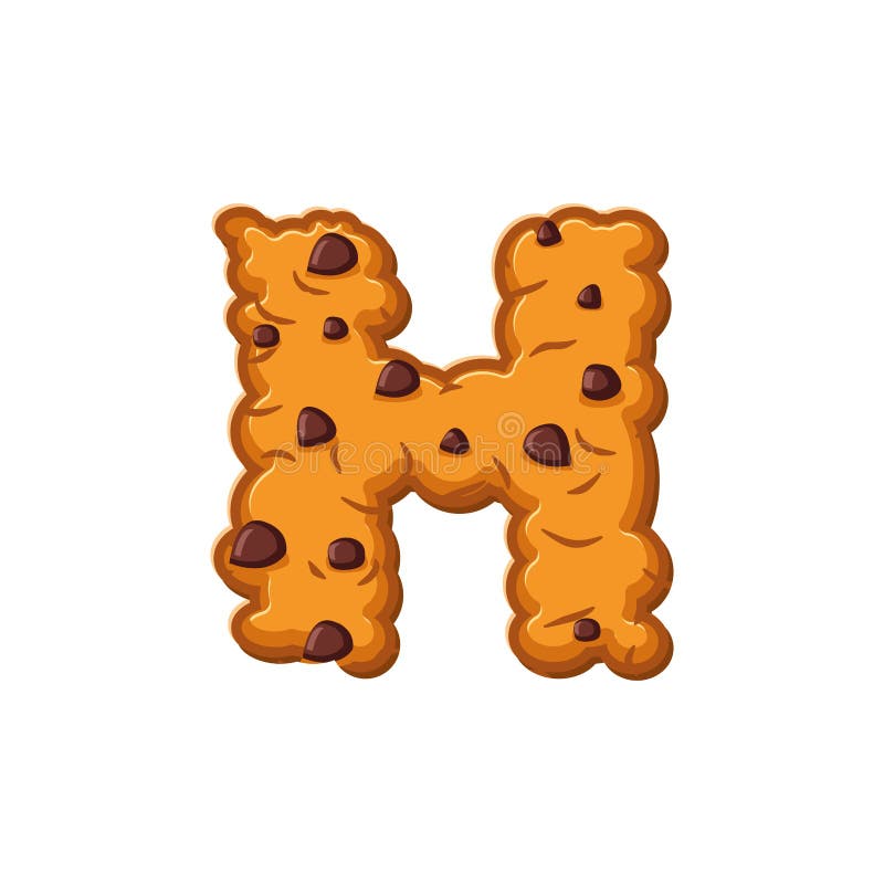 Biscuits De Lettre De H Police De Biscuit Symbole D'alphabet De Biscuit De  Farine D'avoine Illustration de Vecteur - Illustration du langage,  apprenez: 85431273