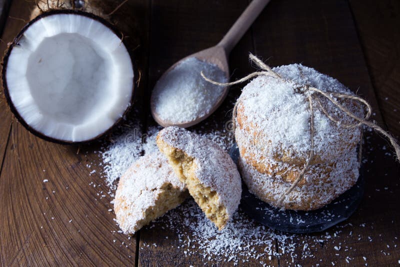 Biscuits de noix de coco photos libres de droits Biscuits de noix de coco photos libres de droits