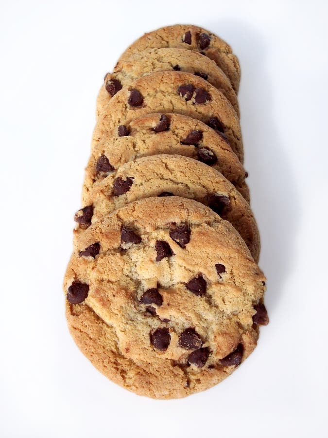 Biscuits de puce de chocolat 2 (chemin compris) photo stock Biscuits de puce de chocolat 2 (chemin compris) photo stock